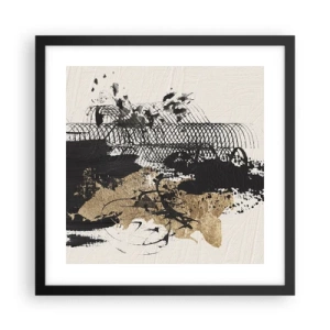 Plakat w czarnej ramie - Kompozycja z pasją - 40x40 cm