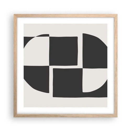 Plakat w ramie jasny dąb - Antyteza – synteza - 50x50 cm