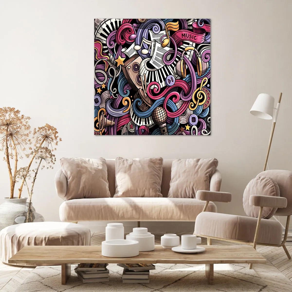 Obraz na płótnie - Skomplikowana melodia - 60x60 cm