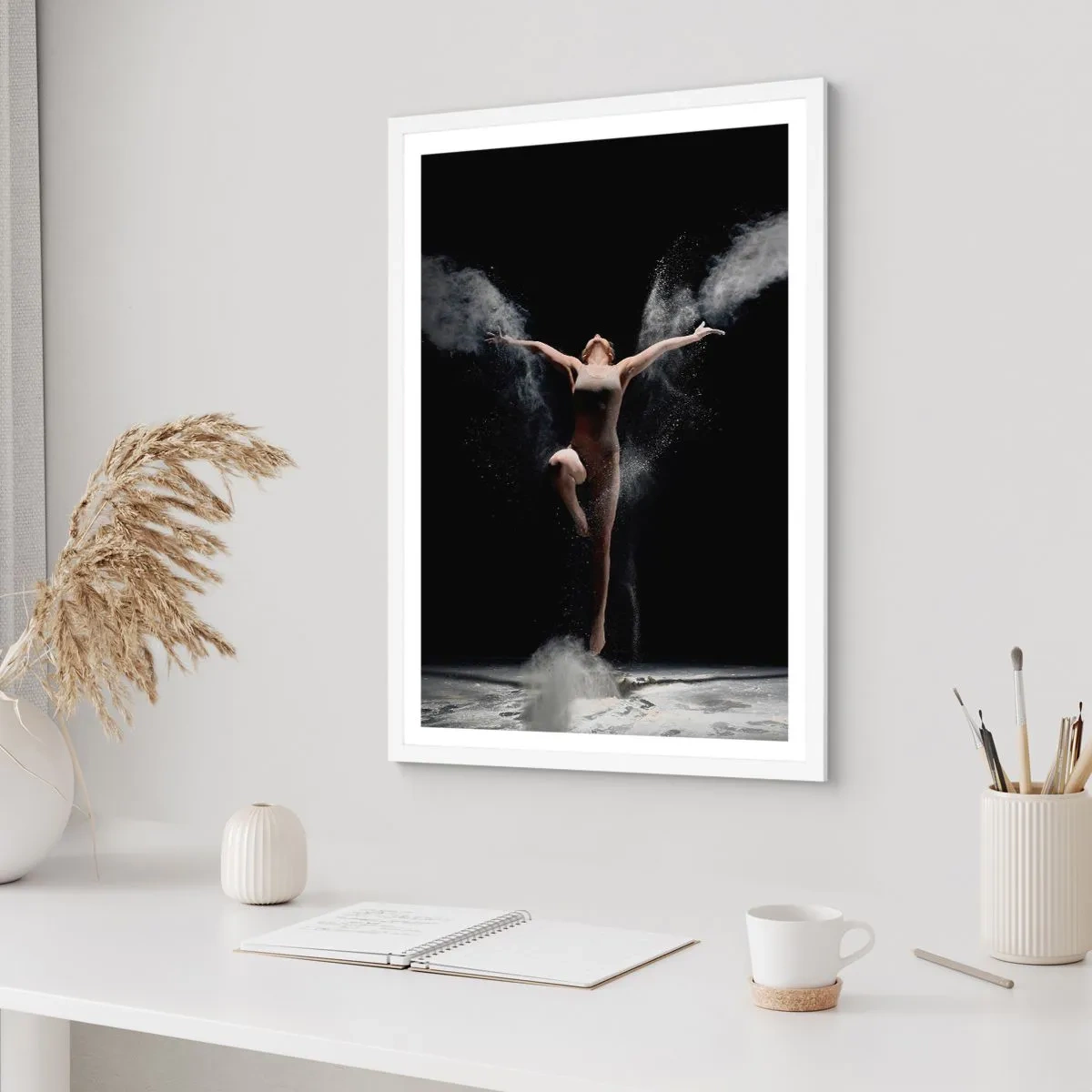 Plakat w białej ramie - Elfy istnieją - 30x40 cm