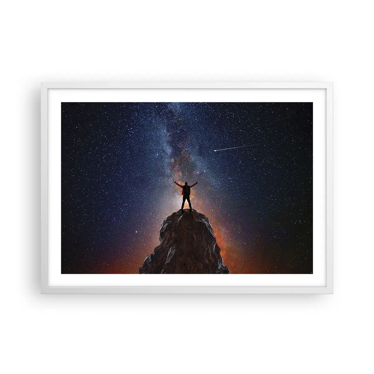 Plakat w białej ramie - Moc jest ze mną! - 70x50 cm