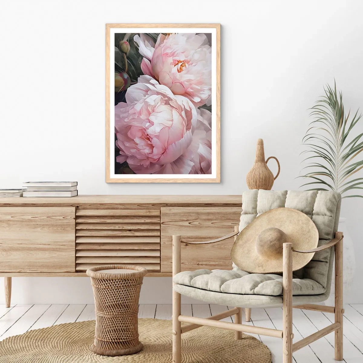 Plakat w ramie jasny dąb - Zatrzymane w rozkwicie - 70x100 cm