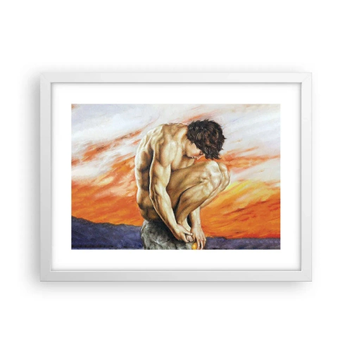 Plakat w białej ramie - Zatopiony w sobie - 40x30 cm