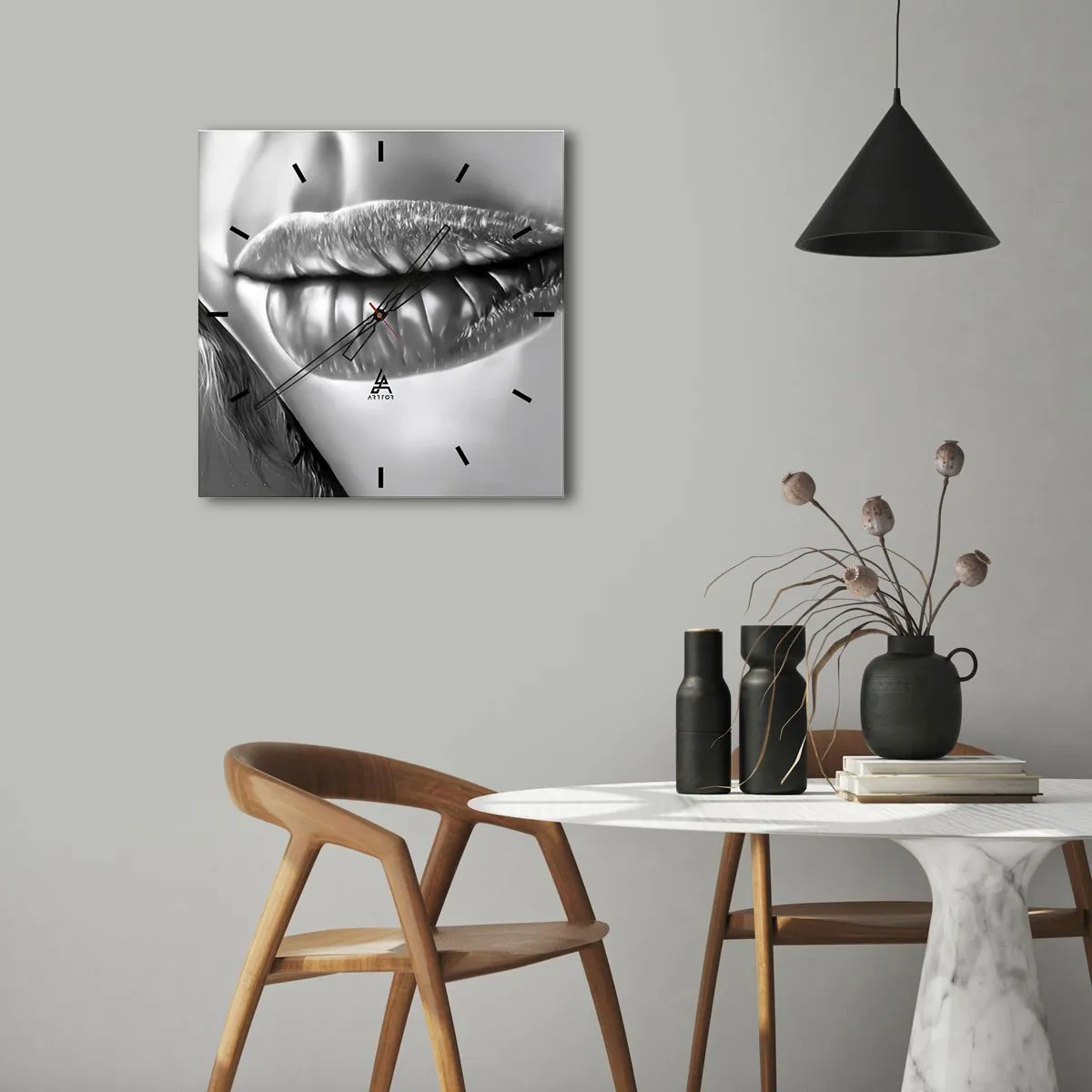 Zegar ścienny - Wiem, o czym myślisz… - 40x40 cm