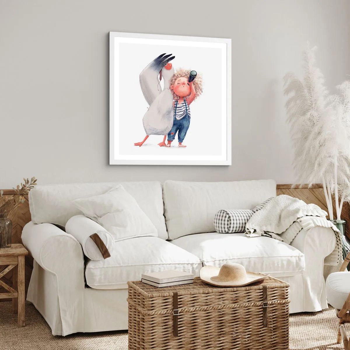 Plakat w białej ramie - Plan wielkiej podróży - 60x60 cm