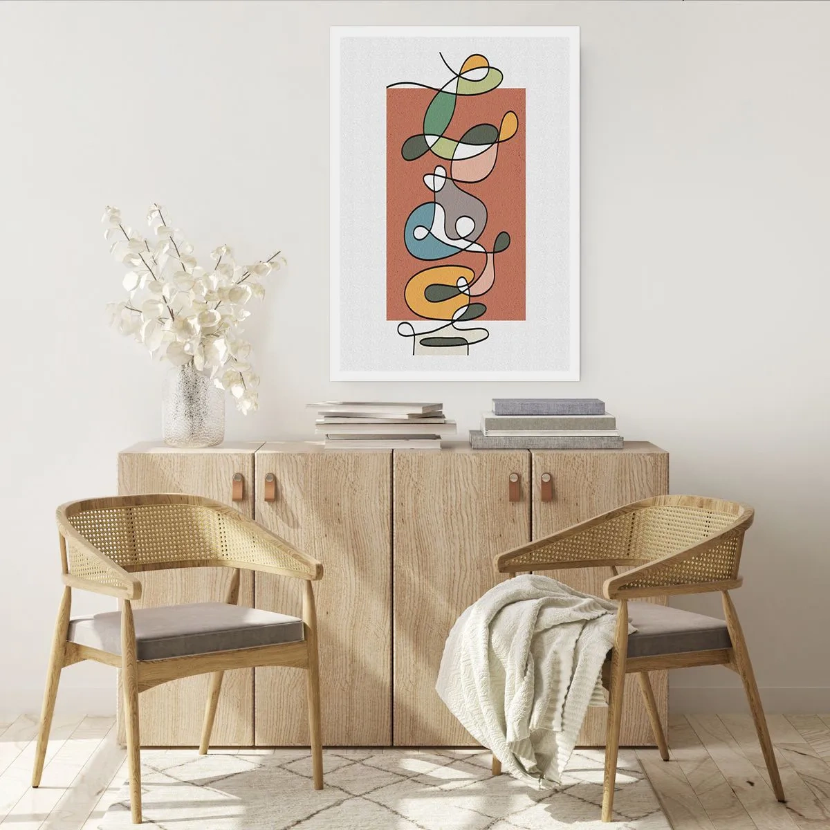 Plakat - Abstrakcja: kolorowy pląs - 40x50 cm