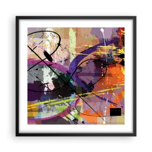 Plakat w czarnej ramie - Można wprost lub naokoło - 50x50 cm