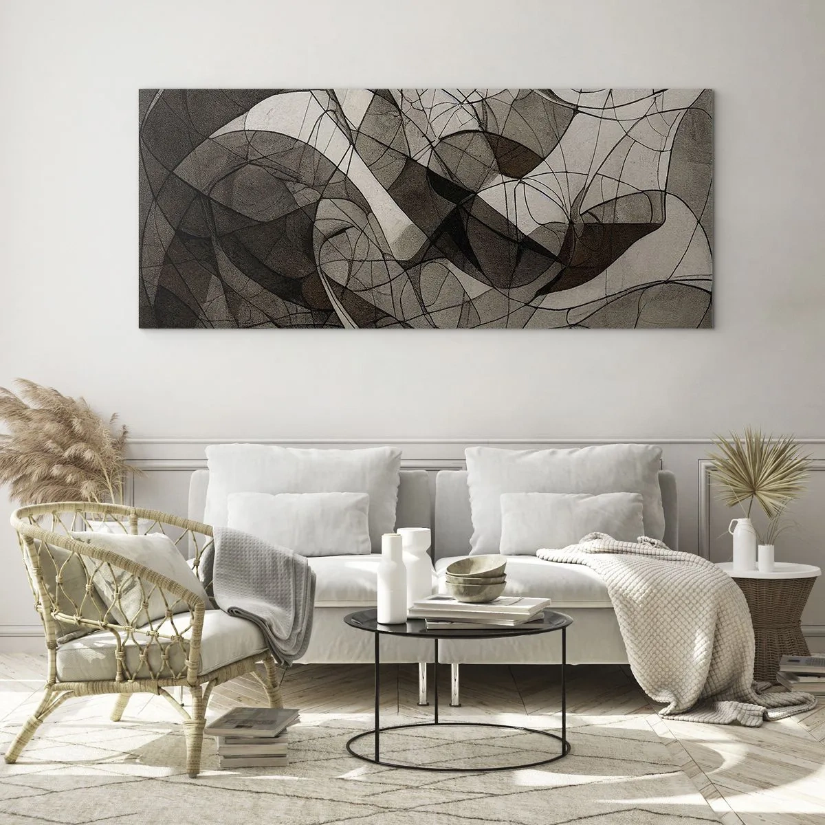 Obraz na szkle - Cyrkulacja barw ziemi - 90x30 cm