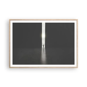 Plakat w ramie jasny dąb - Krok do jasnej przyszłości - 100x70 cm