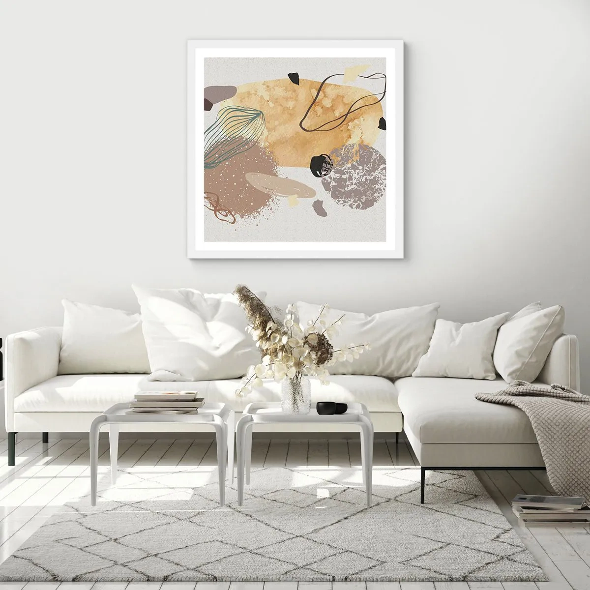 Plakat w białej ramie - Plumkologia stosowana - 40x40 cm