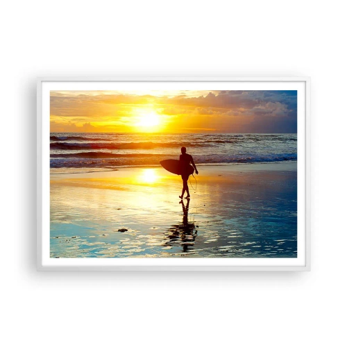 Plakat w białej ramie - Powrót wojownika - 100x70 cm