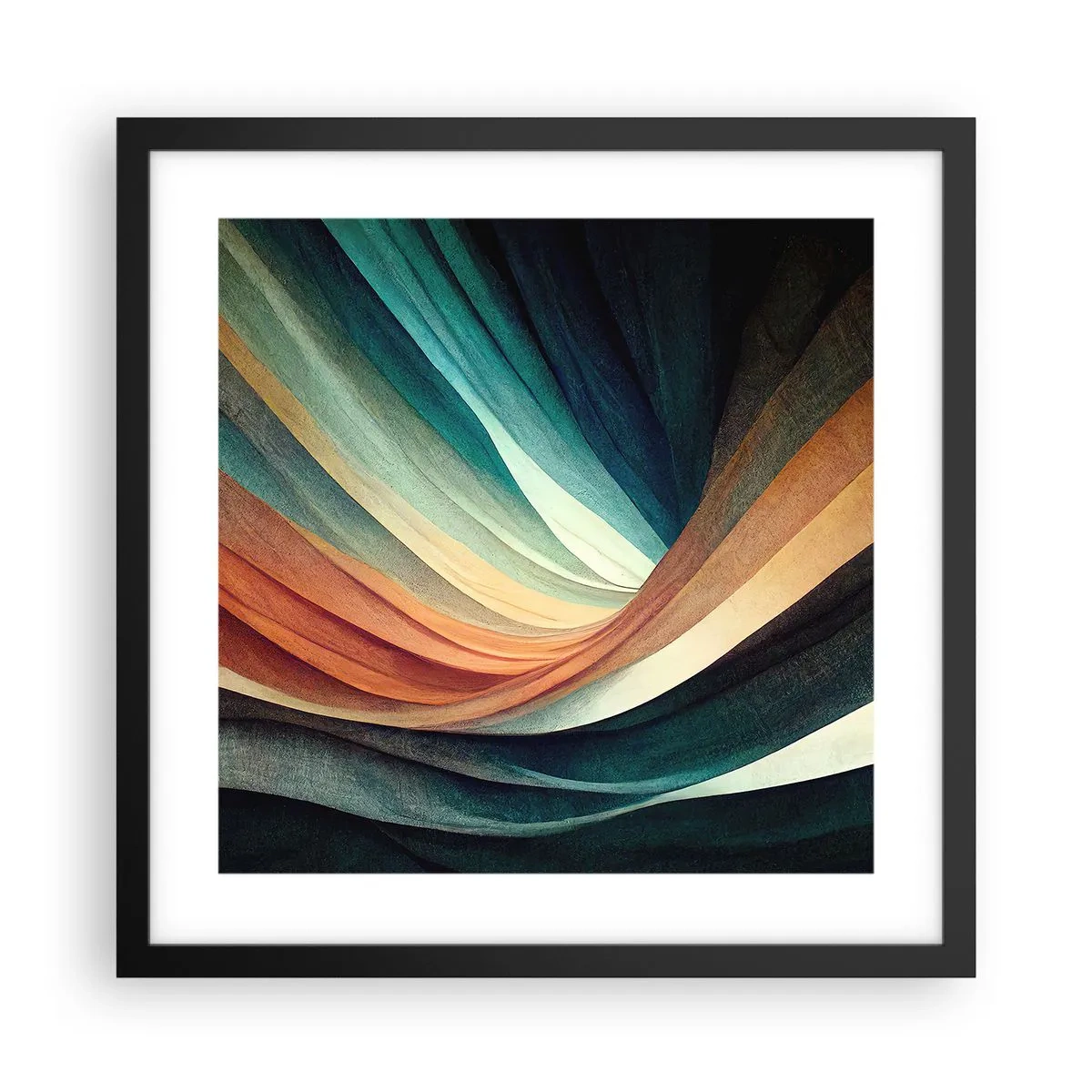 Plakat w czarnej ramie - Utkane z barw - 40x40 cm