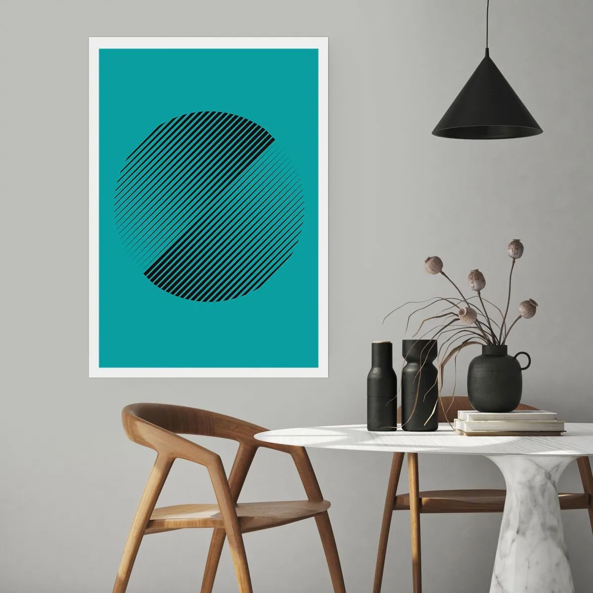 Plakat - Koło – geometryczna wariacja - 40x50 cm