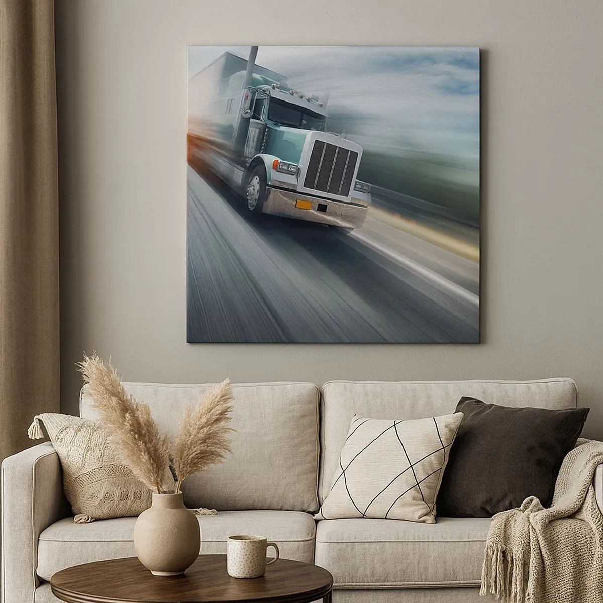 Obraz na płótnie - Amerykański olbrzym w pędzie - 30x30 cm