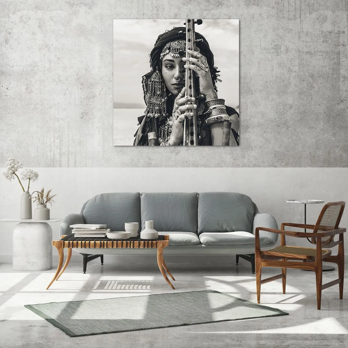 Obraz na szkle - Sama muzyka orientu - 40x40 cm