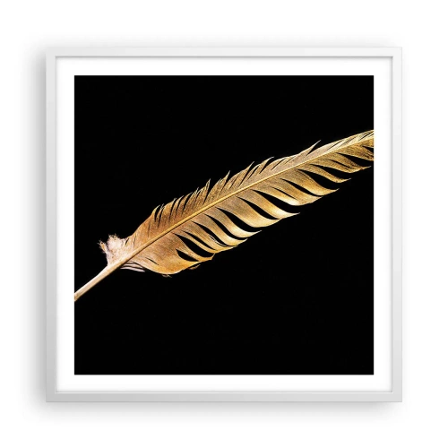 Plakat w białej ramie - Nie lada piórem opatrzony… - 60x60 cm