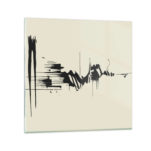 Obraz na szkle - Abstrakcja pośpieszna - 40x40 cm