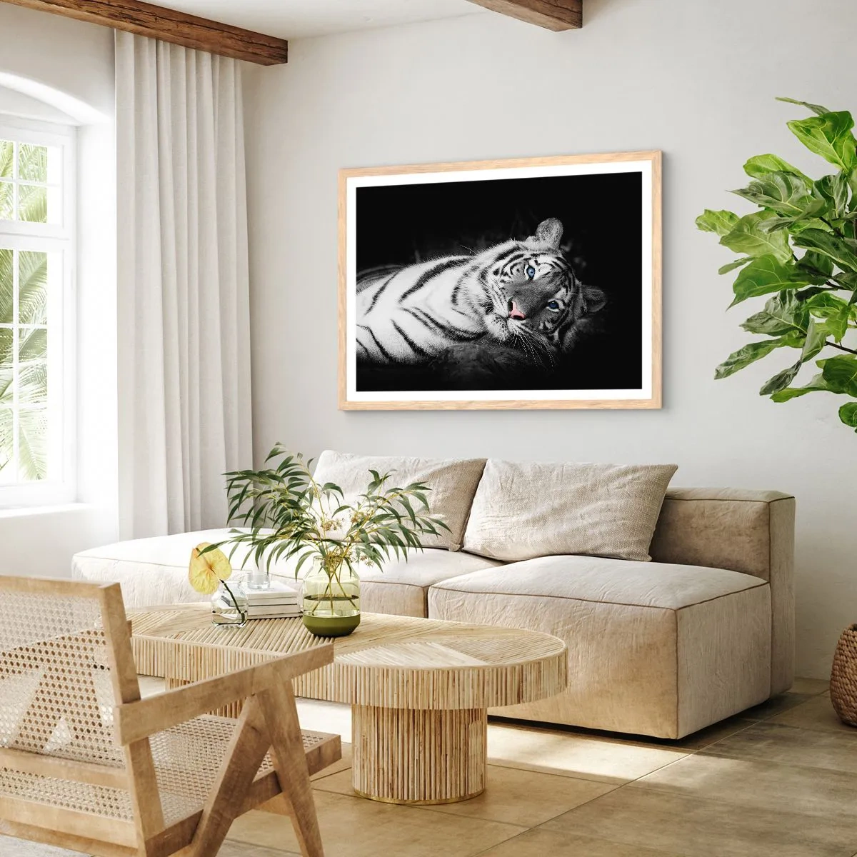 Plakat w ramie jasny dąb - Dzikość i spokój - 50x40 cm