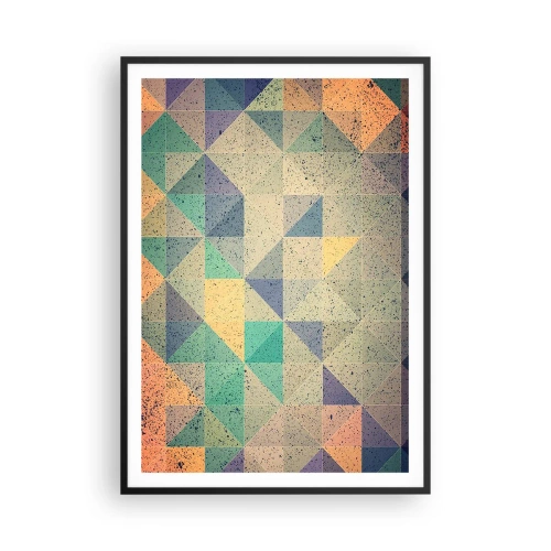 Plakat w czarnej ramie - Republika trójkątów - 70x100 cm
