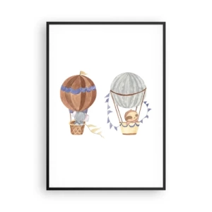 Plakat w czarnej ramie - Przyjaciele w podróży - 70x100 cm