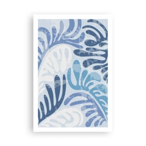 Plakat - Błękitne paprocie - 61x91 cm
