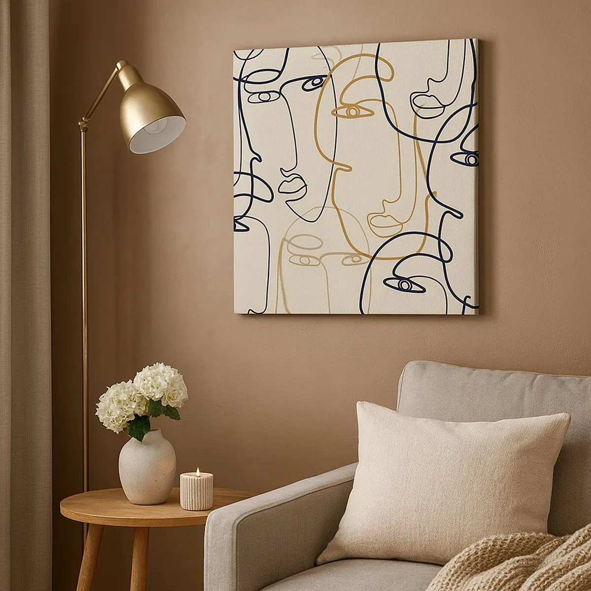 Obraz na płótnie - Portret zwielokrotniony - 30x30 cm