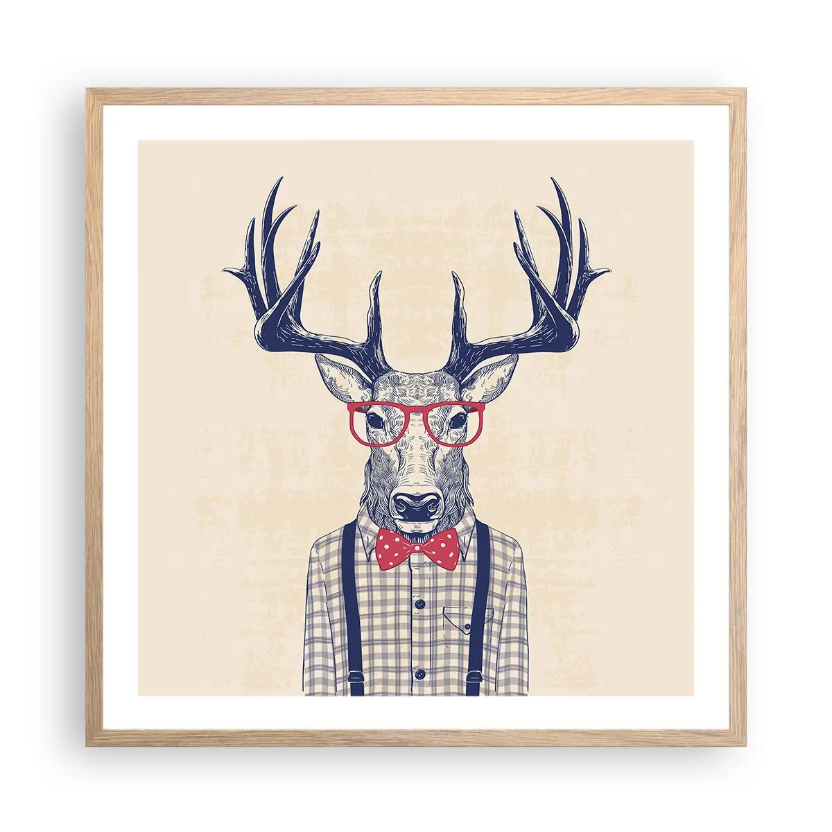 Plakat w ramie jasny dąb - Zabawna ekstrawagancja - 60x60 cm