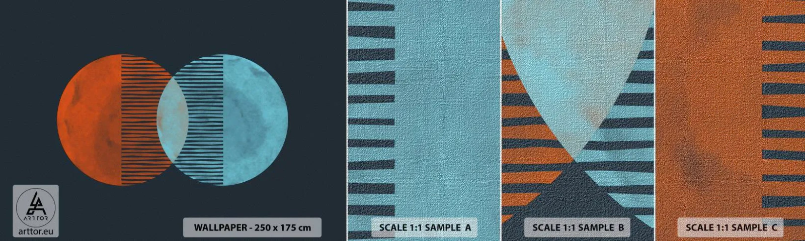 Fototapeta Próbka Premium Canvas - Astronomiczna fantazja - Abstrakcja, Sztuka, Nowoczesny Wzór - 100x30 cm