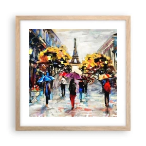 Plakat w ramie jasny dąb - Jesienią szczególnie piękny - 40x40 cm