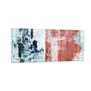 Obraz na szkle - Abstrakcyjne pół na pół - 100x40 cm