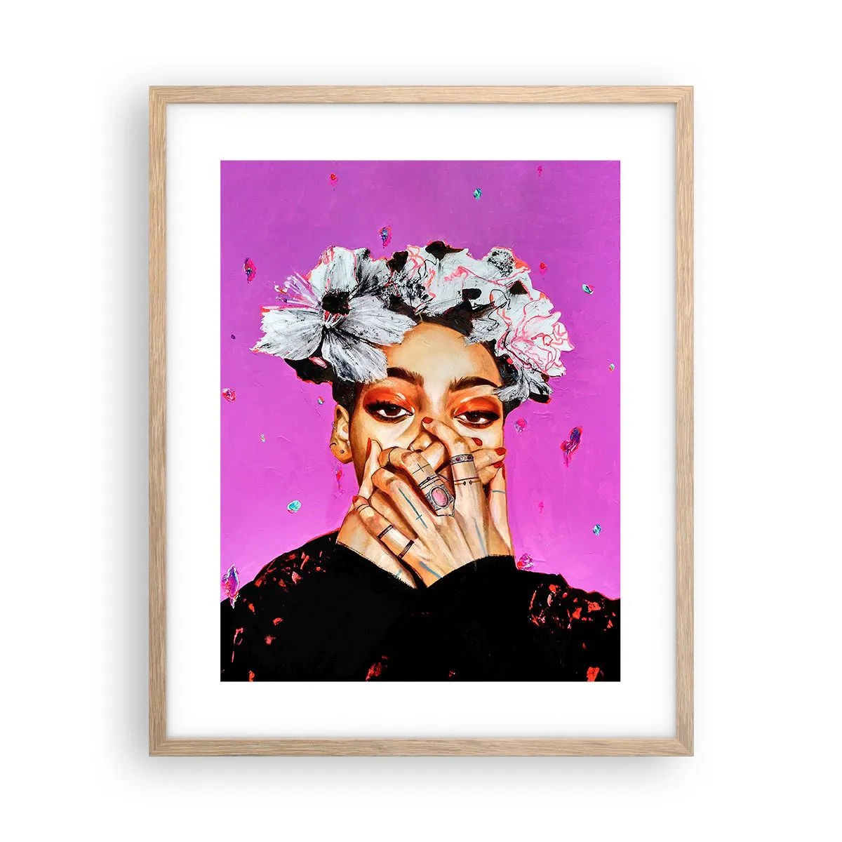 Plakat w ramie jasny dąb - Trochę szalona - 40x50 cm