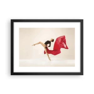 Plakat w czarnej ramie - Czerwone i czarne - 40x30 cm