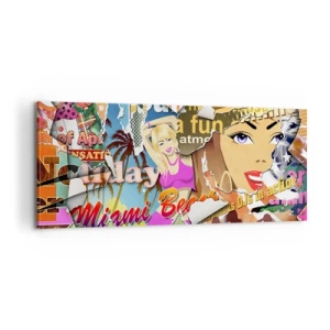 Obraz na płótnie - Wakacyjne retrospekcje - 100x40 cm