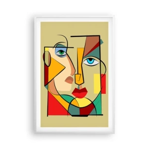 Plakat w białej ramie - Dobrana para - 61x91 cm