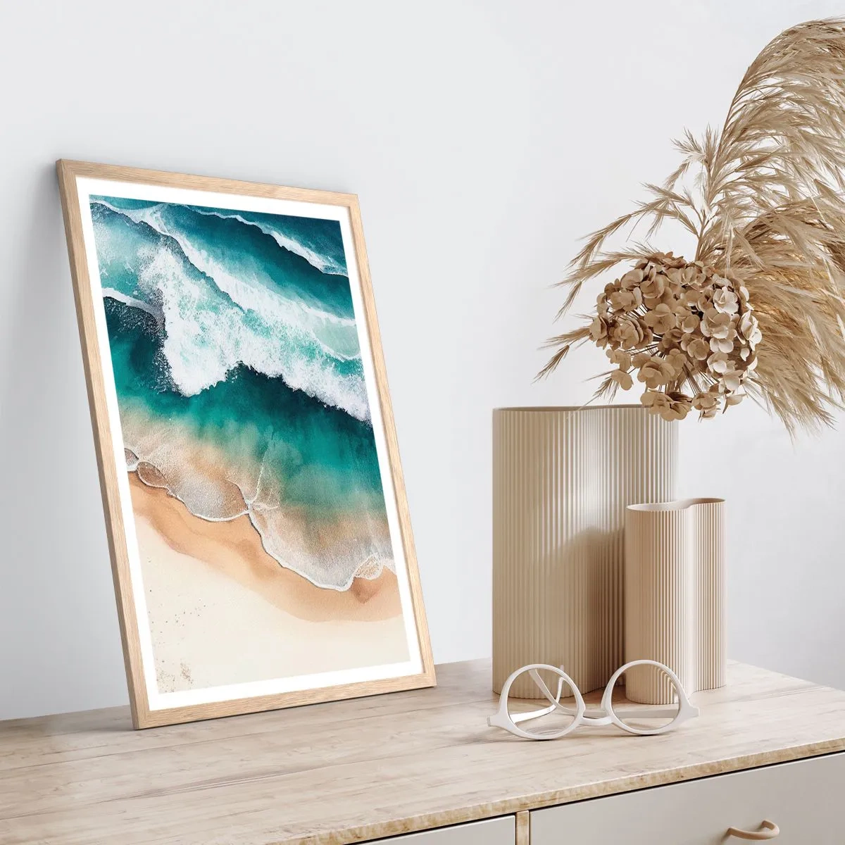 Plakat w ramie jasny dąb - Odwieczne spotkanie - 61x91 cm