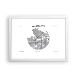 Plakat w białej ramie - Anatomia Vancouver - 40x30 cm