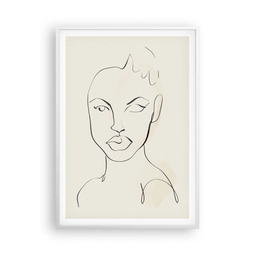 Plakat w białej ramie - Zarys zmysłowości - 70x100 cm