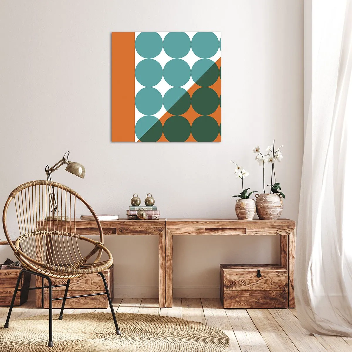 Obraz na płótnie - W górę i na skos - 50x50 cm