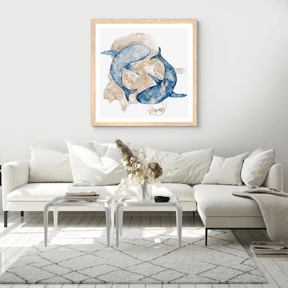 Plakat w ramie jasny dąb - Przyjaźń czy kochanie? - 60x60 cm