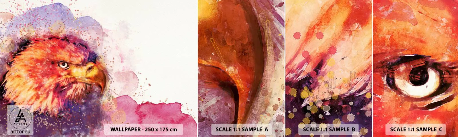 Fototapeta Próbka Samoprzylepna Deluxe Sticker - Nie chcesz wiedzieć, o czym myślę - Abstrakcja, Ptak, Orzeł - 100x30 cm