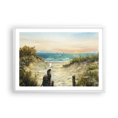 Plakat w białej ramie - Bezwietrzne zacisze - 70x50 cm