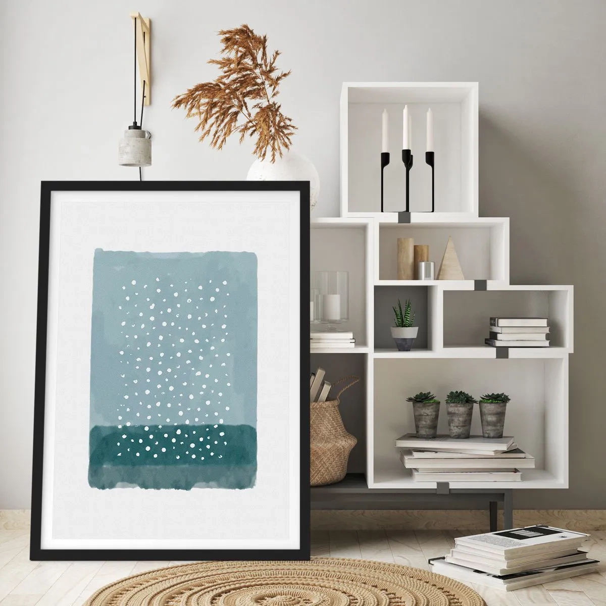 Plakat w czarnej ramie - Wyrosłe na błękicie - 40x50 cm