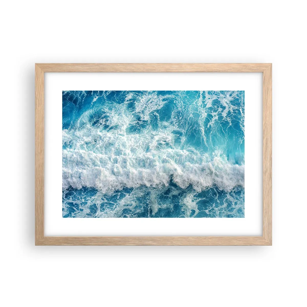 Plakat w ramie jasny dąb - Radośnie i w podskokach - 40x30 cm