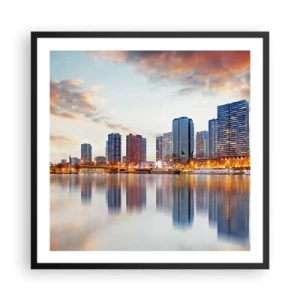 Plakat w czarnej ramie - Monumentalny spokój Paryża - 60x60 cm