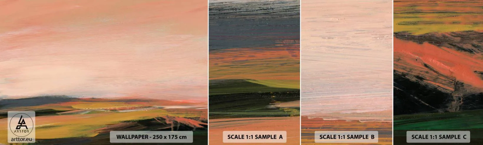 Fototapeta Próbka Standard Eco - W różowej tonacji - Pejzaż, Sztuka, Widok - 100x30 cm