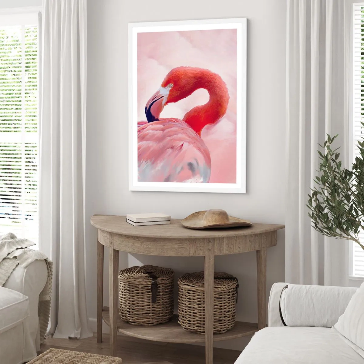 Plakat w białej ramie - Ptasia uroda - 70x100 cm