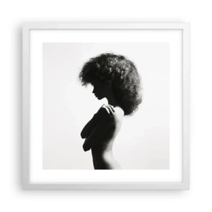 Plakat w białej ramie - Jak kwiat na smukłej łodydze - 40x40 cm