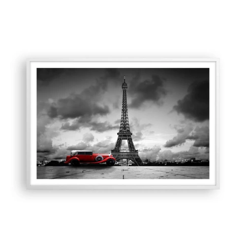Plakat w białej ramie - Nie tak dawno w Paryżu - 91x61 cm