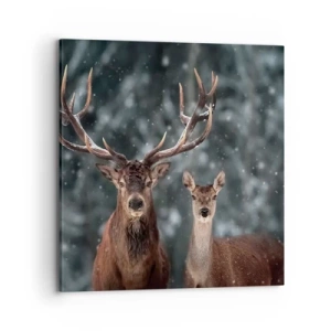 Obraz na płótnie - Pan lasu z małżonką - 70x70 cm