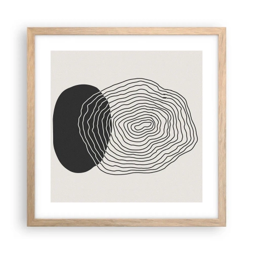 Plakat w ramie jasny dąb - Trwanie i drganie - 40x40 cm